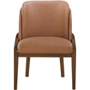  Color_Cognac -- Navo Cognac Vegan Leather Upholstered Dining Chair IMAGE 3