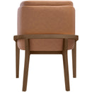  Color_Cognac -- Navo Cognac Vegan Leather Upholstered Dining Chair IMAGE 5