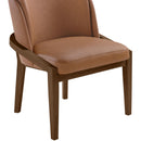  Color_Cognac -- Navo Cognac Vegan Leather Upholstered Dining Chair IMAGE 6