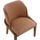  Meridian Navo Cognac Vegan Leather Upholstered Dining Chair IMAGE 7