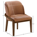 Color_Cognac -- Navo Cognac Vegan Leather Upholstered Dining Chair IMAGE 9
