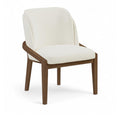  Color_Cream -- Navo Cream Vegan Leather Upholstered Dining Chair IMAGE 1