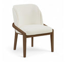  Color_Cream -- Navo Cream Vegan Leather Upholstered Dining Chair IMAGE 1