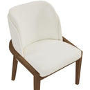  Color_Cream -- Navo Cream Vegan Leather Upholstered Dining Chair IMAGE 6