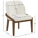  Color_Cream -- Navo Cream Vegan Leather Upholstered Dining Chair IMAGE 8
