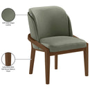  Color_Green -- Navo Green Vegan Leather Upholstered Dining Chair IMAGE 10
