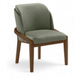  Color_Green -- Navo Green Vegan Leather Upholstered Dining Chair IMAGE 1