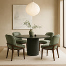  Meridian Navo Green Vegan Leather Upholstered Dining Chair IMAGE 2