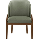  Color_Green -- Navo Green Vegan Leather Upholstered Dining Chair IMAGE 3