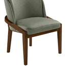  Color_Green -- Navo Green Vegan Leather Upholstered Dining Chair IMAGE 7
