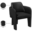  Meridian Vanda Black Vegan Leather Upholstered Dining Chair IMAGE 10