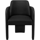  Meridian Vanda Black Vegan Leather Upholstered Dining Chair IMAGE 3