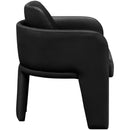  Meridian Vanda Black Vegan Leather Upholstered Dining Chair IMAGE 4