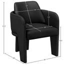  Meridian Vanda Black Vegan Leather Upholstered Dining Chair IMAGE 9