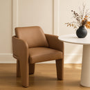  Meridian Vanda Cognac Vegan Leather Upholstered Dining Chair IMAGE 2