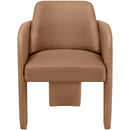  Meridian Vanda Cognac Vegan Leather Upholstered Dining Chair IMAGE 3