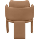  Color_Cognac -- Vanda Cognac Vegan Leather Upholstered Dining Chair IMAGE 5