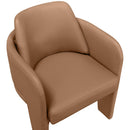  Color_Cognac -- Vanda Cognac Vegan Leather Upholstered Dining Chair IMAGE 6