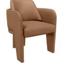  Meridian Vanda Cognac Vegan Leather Upholstered Dining Chair IMAGE 7