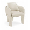  Color_Cream -- Vanda Cream Vegan Leather Upholstered Dining Chair IMAGE 1