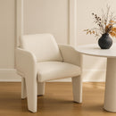  Color_Cream -- Vanda Cream Vegan Leather Upholstered Dining Chair IMAGE 2