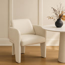  Meridian Vanda Cream Vegan Leather Upholstered Dining Chair IMAGE 2