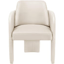  Meridian Vanda Cream Vegan Leather Upholstered Dining Chair IMAGE 3