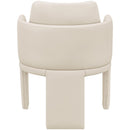  Color_Cream -- Vanda Cream Vegan Leather Upholstered Dining Chair IMAGE 5