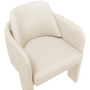  Meridian Vanda Cream Vegan Leather Upholstered Dining Chair IMAGE 6
