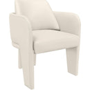  Color_Cream -- Vanda Cream Vegan Leather Upholstered Dining Chair IMAGE 7