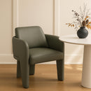  Meridian Vanda Olive Vegan Leather Upholstered Dining Chair IMAGE 2