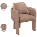 Meridian Vanda Tan Vegan Leather Upholstered Dining Chair IMAGE 10