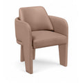  Color_Tan -- Vanda Tan Vegan Leather Upholstered Dining Chair IMAGE 1