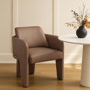  Color_Tan -- Vanda Tan Vegan Leather Upholstered Dining Chair IMAGE 2