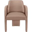 Color_Tan -- Vanda Tan Vegan Leather Upholstered Dining Chair IMAGE 3