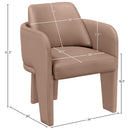  Color_Tan -- Vanda Tan Vegan Leather Upholstered Dining Chair IMAGE 9