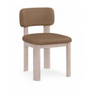  Color_Brown -- Paloma Brown Vegan Leather Upholstered Dining Chair IMAGE 1