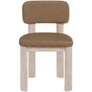  Color_Brown -- Paloma Brown Vegan Leather Upholstered Dining Chair IMAGE 3