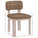  Color_Brown -- Paloma Brown Vegan Leather Upholstered Dining Chair IMAGE 8