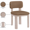  Color_Brown -- Paloma Brown Vegan Leather Upholstered Dining Chair IMAGE 9