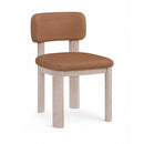  Color_Cognac -- Paloma Cognac Vegan Leather Upholstered Dining Chair IMAGE 1