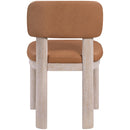  Color_Cognac -- Paloma Cognac Vegan Leather Upholstered Dining Chair IMAGE 5
