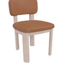  Color_Cognac -- Paloma Cognac Vegan Leather Upholstered Dining Chair IMAGE 6