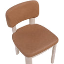 Color_Cognac -- Paloma Cognac Vegan Leather Upholstered Dining Chair IMAGE 7