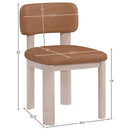 Color_Cognac -- Paloma Cognac Vegan Leather Upholstered Dining Chair IMAGE 8