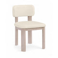  Color_Cream -- Paloma Cream Vegan Leather Upholstered Dining Chair IMAGE 1