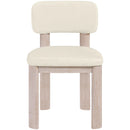 Meridian Paloma Cream Vegan Leather Upholstered Dining Chair IMAGE 2