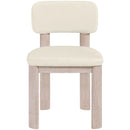  Color_Cream -- Paloma Cream Vegan Leather Upholstered Dining Chair IMAGE 3