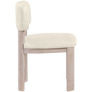 Color_Cream -- Paloma Cream Vegan Leather Upholstered Dining Chair IMAGE 4