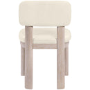  Color_Cream -- Paloma Cream Vegan Leather Upholstered Dining Chair IMAGE 5